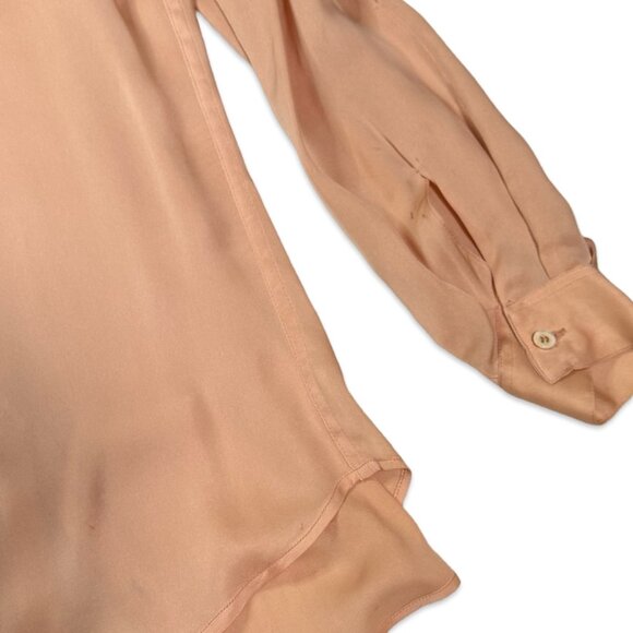 Vintage Giorgio Armani Italian Silk Blouse with Peter Pan Collar - Size Small - Picture 13 of 16